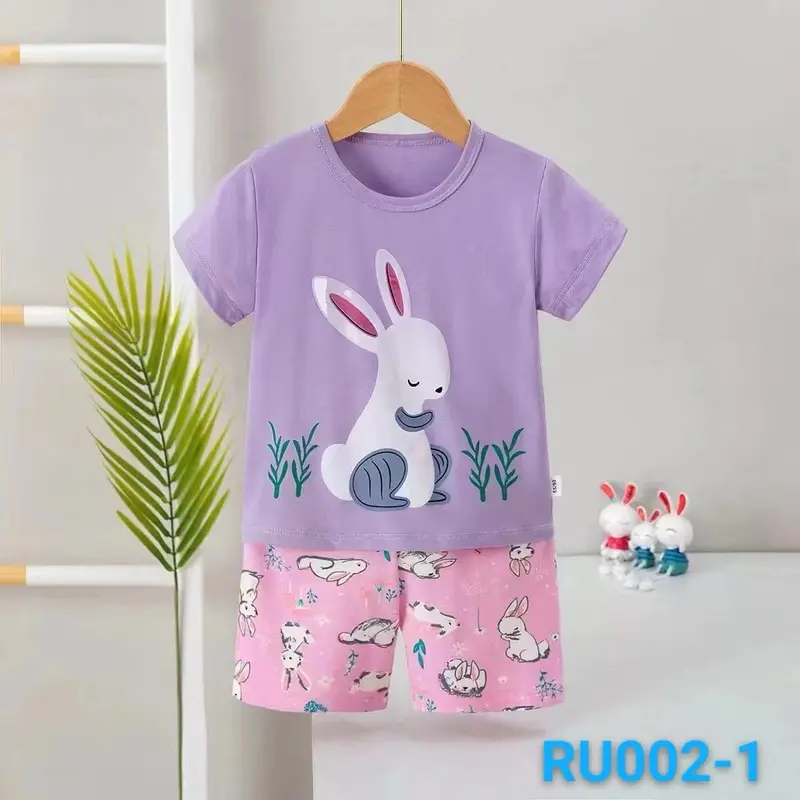 Paketan Baju Anak Setelan ( Isi 3 Set ) Organik Pendek Premium 4