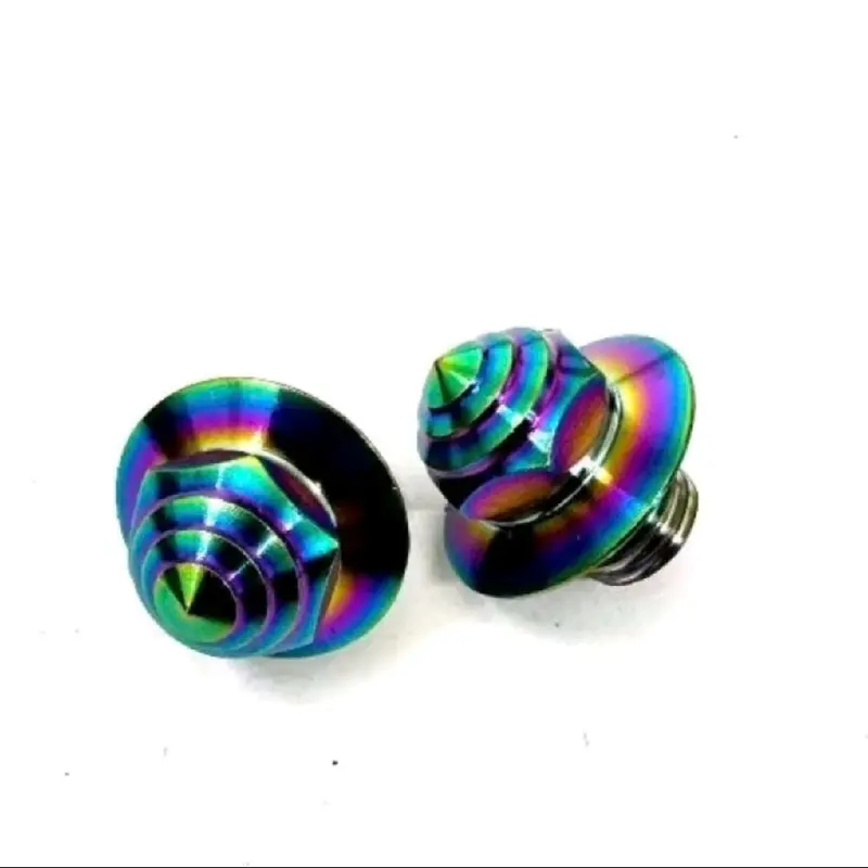 Ốc Chân Gương Titan 7 Màu Gắn Lỗ Chân Gương Xe Máy Honda , Wave, Dream ( ốc 10 ly ren thuận )... Ốc Titan Kiểu Tán Ô ... 6