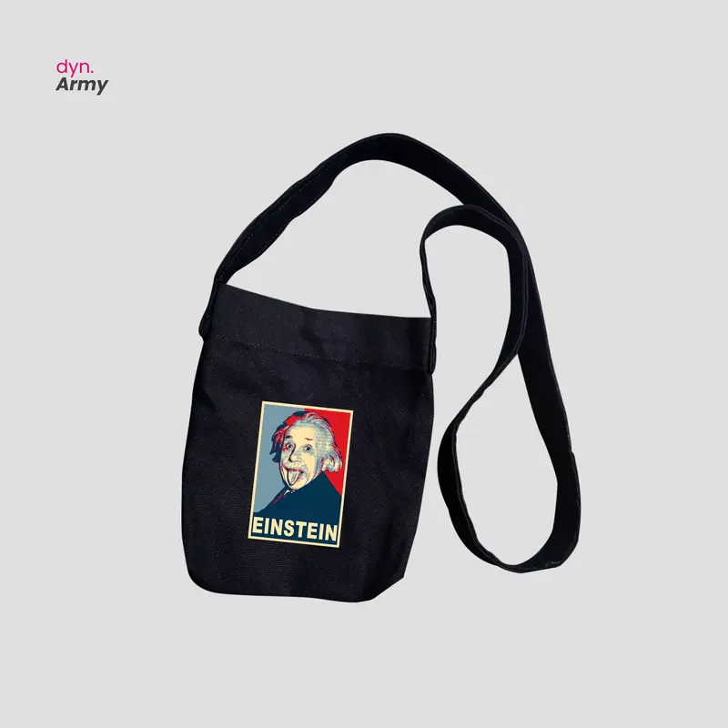Tas Selempang Kanvas Design Albert Einstein Terbaru Slingbag Unisex 1