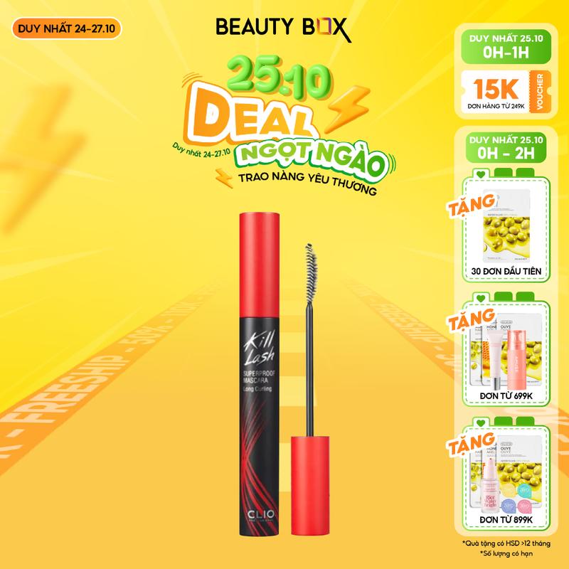 Mascara Giúp Cong Mi Và Dài Mi Clio Kill Lash Superproof Mascara 7g - Cosmetic Women