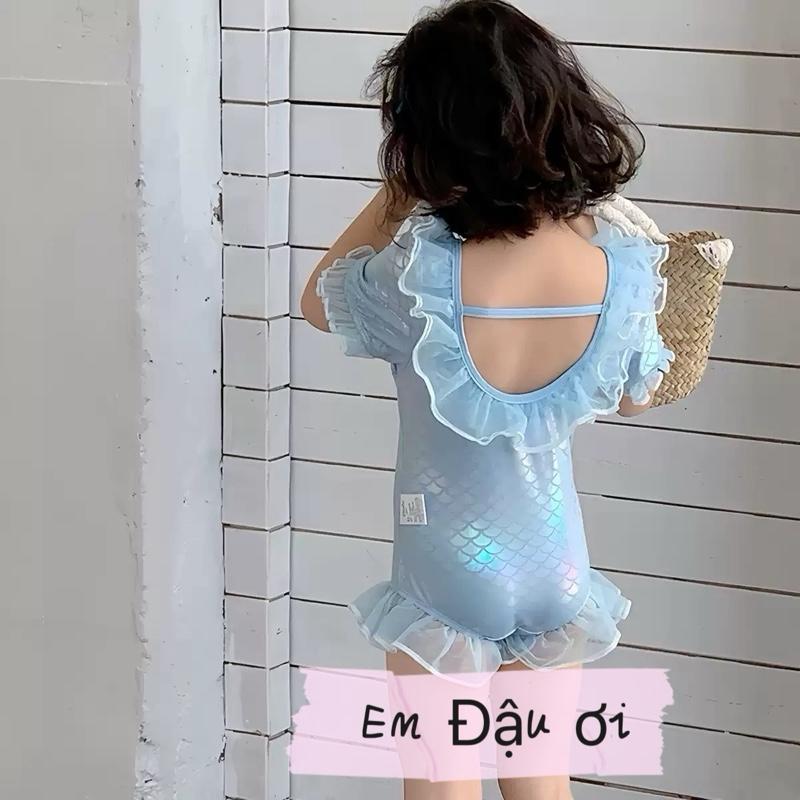 Bộ đồ bơi bé gái Tiên Cá liền thân tặng KÈM MŨ , bộ đồ bơi một mảnh phong cách…