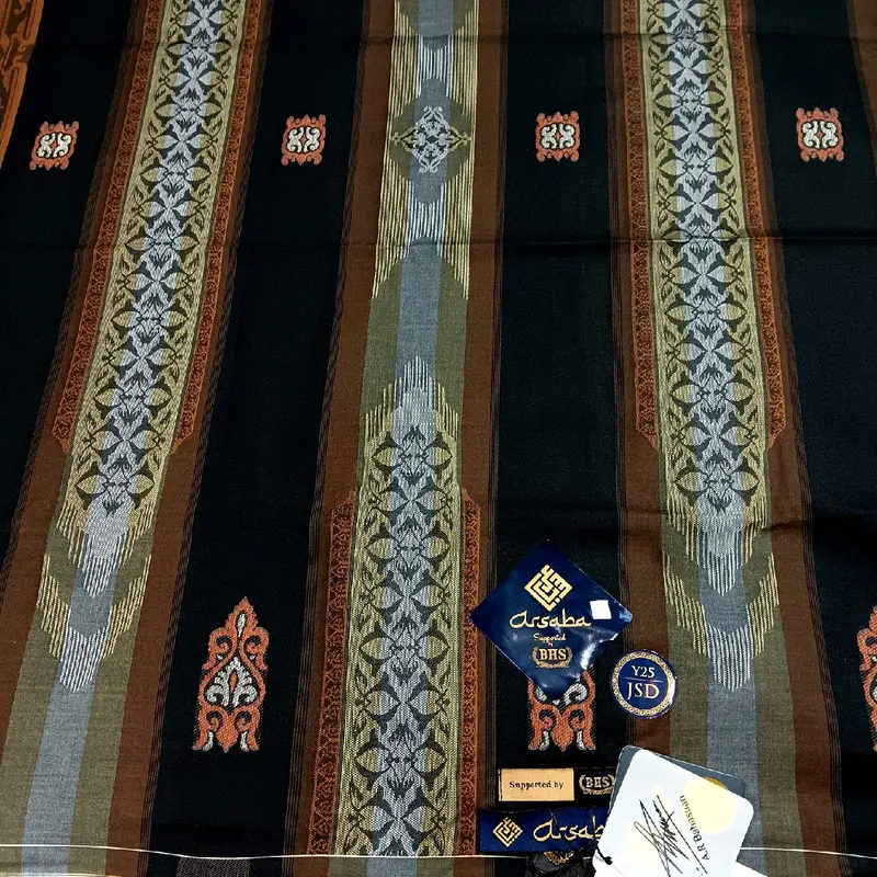 SARUNG ARSABA Y25 JSD 6 SUPPORTED BY BHS HITAM JACQUARD 2