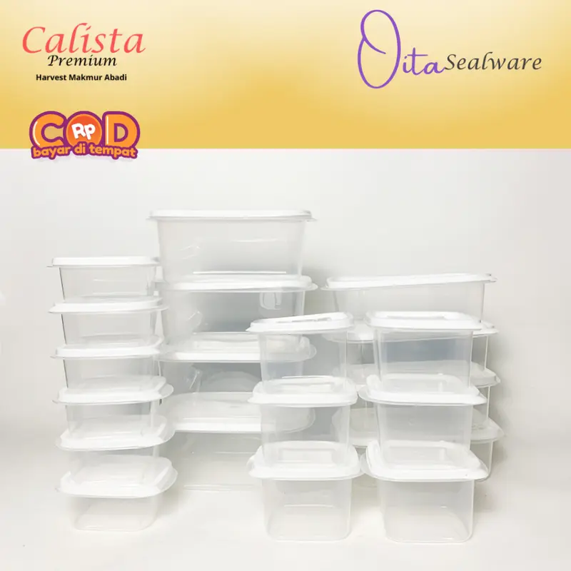 [CALISTA] OITA SET 20 PCS FOOD CONTAINER TOPLES PLASTIK CALISTA OITA SET ISI 20PCS TEMPAT PENYIMPANAN MAKANAN DI KULKAS FOOD PREPARATION 1