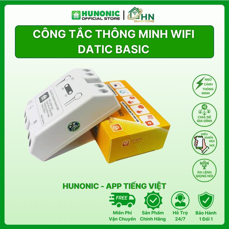 Công Tắc Thông Minh Hunonic Datic Basic – Điều Khiển Từ Xa Hẹn Giờ Tự Động bảng điện