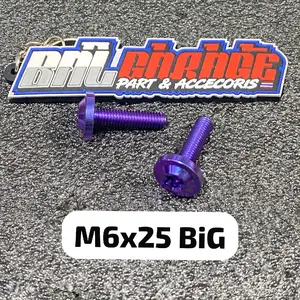 baud titanium 6x25 big drat10 panjang 2,5 cm(1biji) Motorcycle