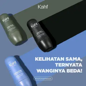KAHF Antiperspirant Deodoran Roll On 45ml BPOM Halal untuk Ketiak & Tubuh Anti Bau