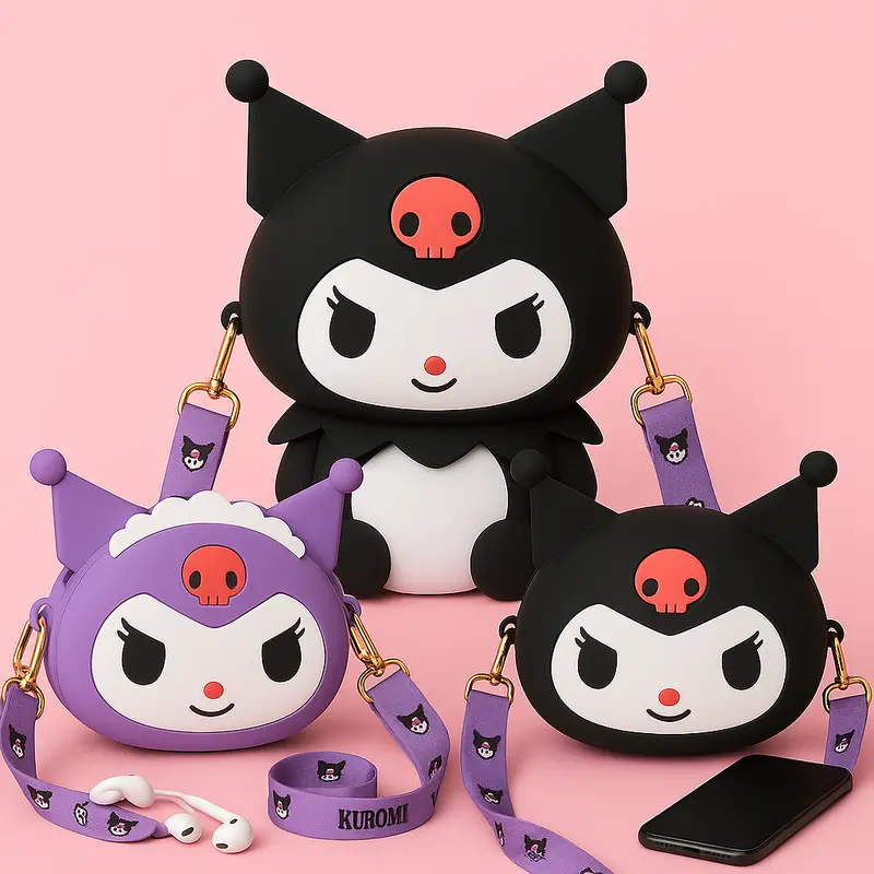 [Muat HP] Tas Selempang Karakter Kartun Anak Cowo Cewe Lucu Ukuran BESAR Muat HP Cetakan Emboss 3D Real Pic Bisa COD Fashion 0