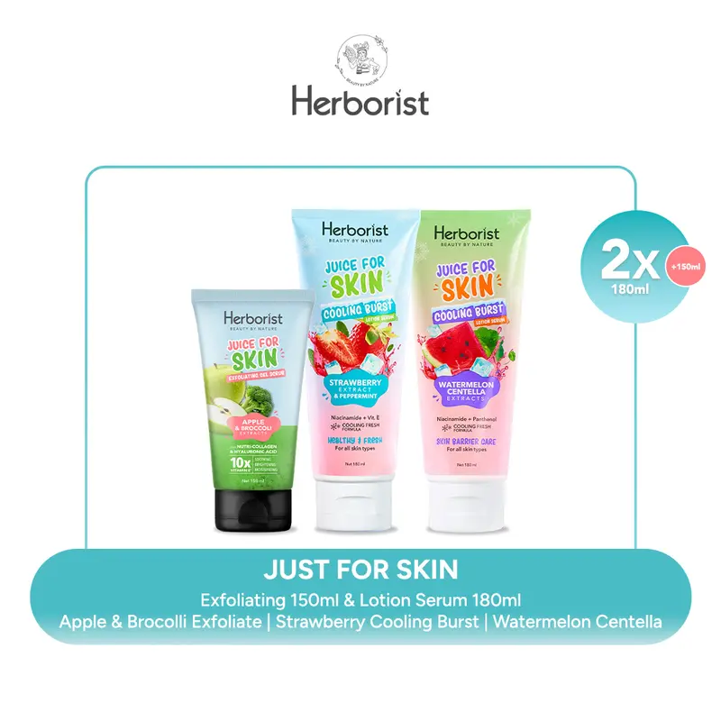 [FYC] Herborist Juice For Skin Body Serum / Body Scrub / Face Scrub All Variant 180ml (isi 3 pcs) 2