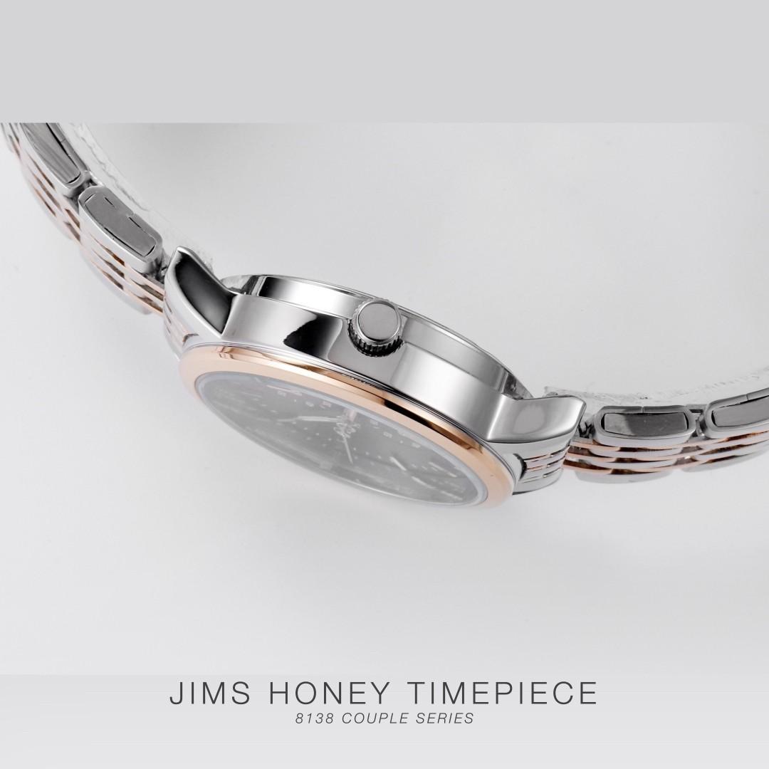 JIMS HONEY JAM TANGAN COUPLE JT 8138 (FREE BOX KAYU + BATERAI)