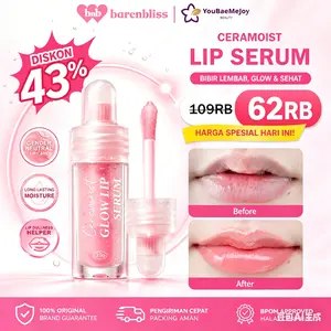 BNB Barenbliss Ceramoist Glow Lip Serum 3in1 Glossy Untuk Bibir Kering Pecah-Pecah Melembabkan Dengan Vitamin E & 3 Precious Oils - Merah