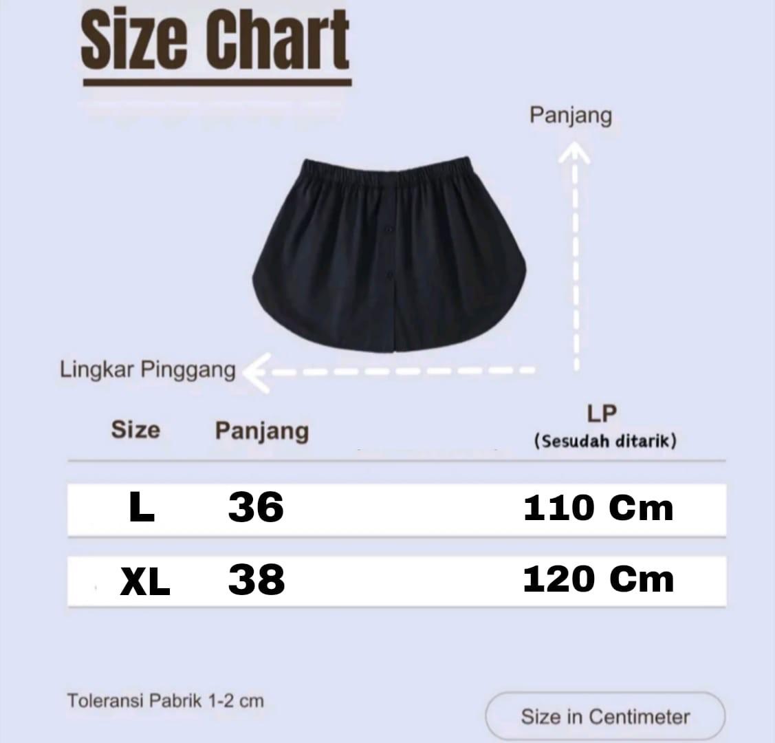 Rok Palsu |Fake Layering | Pelapis kaos agar terlihat 2 lapis | Inner | Rok Pendek Dewasa Remaja