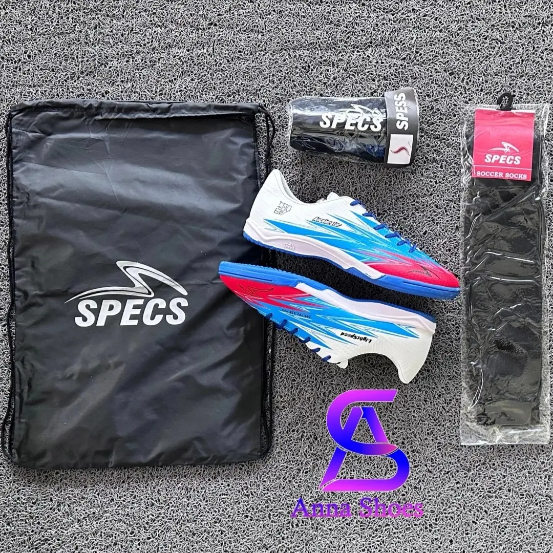 Paket Lengkap Sepatu Futsal Specs Termasuk Tas, Kaos Kaki, dan Deker - Size 38-43 set  futsal