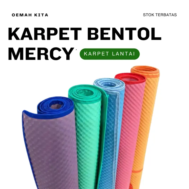 Karpet Spon Mercy Bentol Jumbo 200 x 240cm | Spons Karpet Lantai | Tikar Spon Evamatic | Alas Lantai | Karpet Polos 1