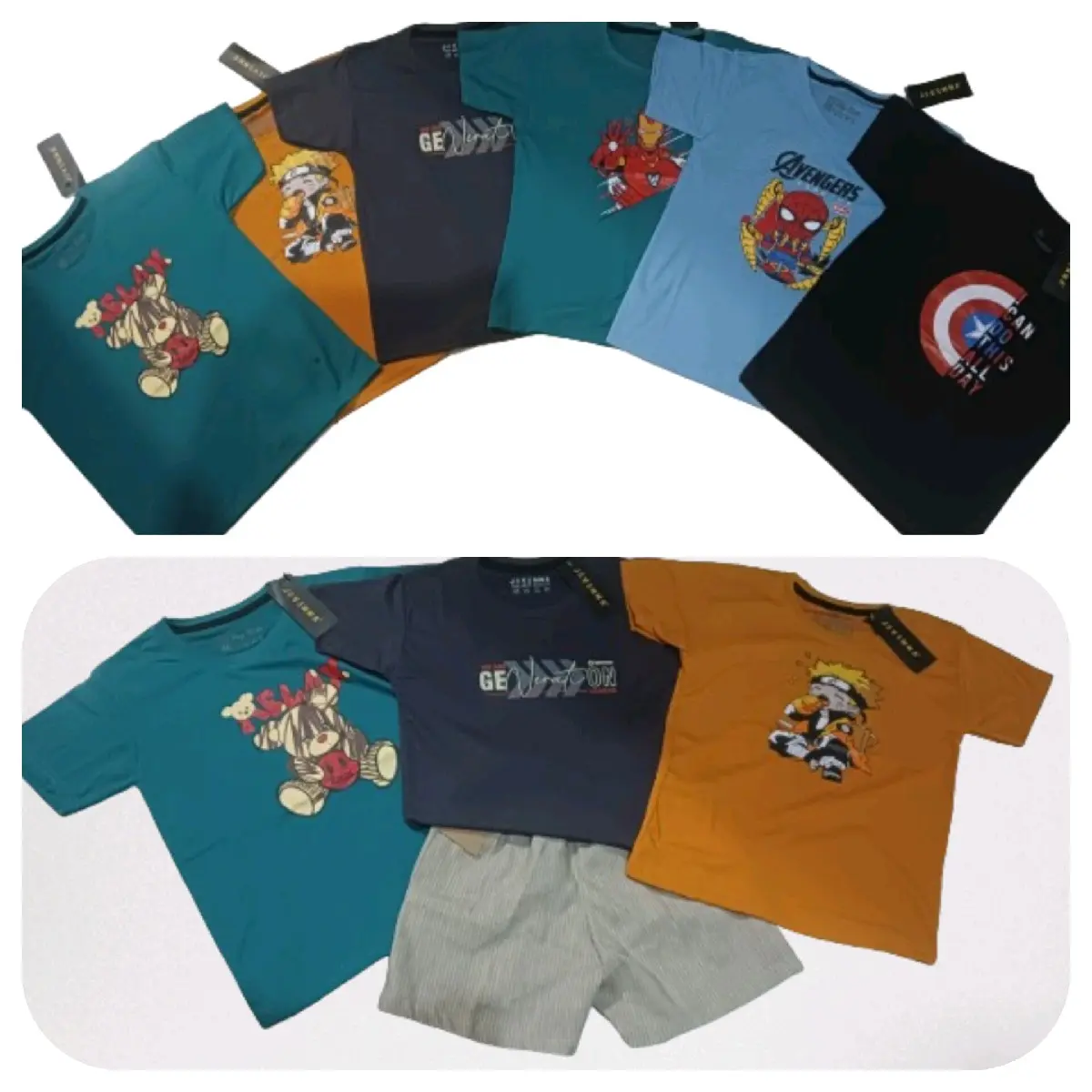 Fashion Anak Kaos Import Anak Laki Atasan Kaos Sablon Anak Cowo Import