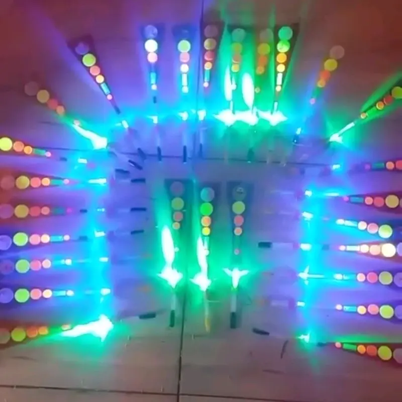 (Lampu 1 Kabel Stiker) Mainan Anak-anak Kitiran Meteor Apollo Ketapel LED Lampu 1 Kabel Stiker 0