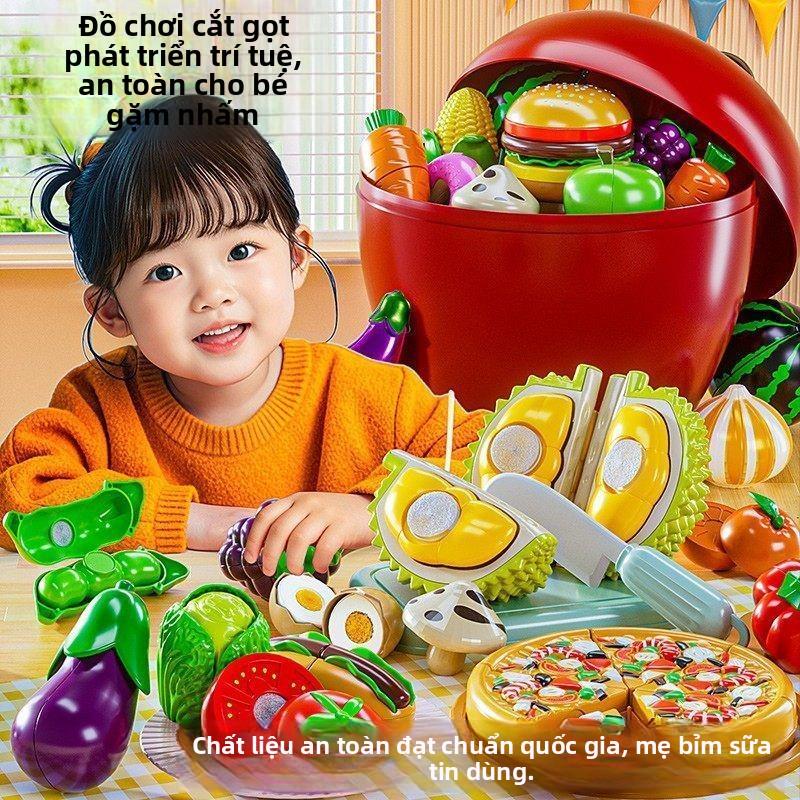 Đồ chơi rau củ quả mô phỏng, đồ chơi đóng vai, giáo dục sớm cho trẻ em, chịu lực, có thể cắt, xé, bóc vỏ, rau củ quả và táo giả để trẻ cắt và