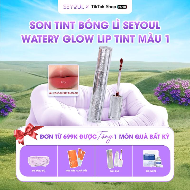 [SEYOUL] - Son Tint Bóng Seyoul Watery Glow Lip Tint Son Môi - Hỗ Trợ Môi Căng Bóng Mịn Màn Lâu Trôi, Không Dính Cốc