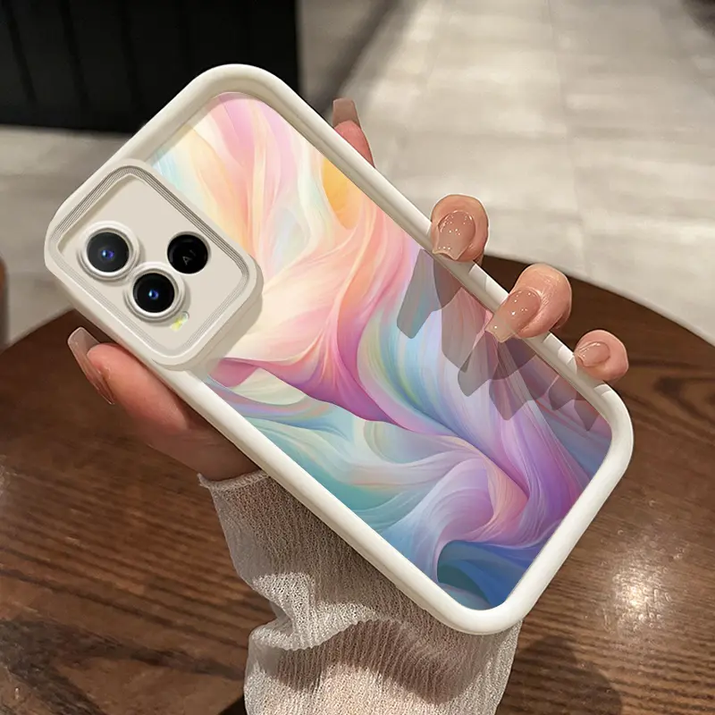 Casing Hp untuk VIVO Y21 Y21s Y21T Y21E Y21A Y21G Y33T Y33s Case pola kabut berwarna Softcase baru HP lunak ganda Kesing pelindung silikon sederhana Casing 1