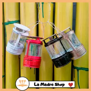 CENTIR LENTERA MINI LAMPU bahan bakar MINYAK GORENG telah di CAT dari KALENG daur ulang ko