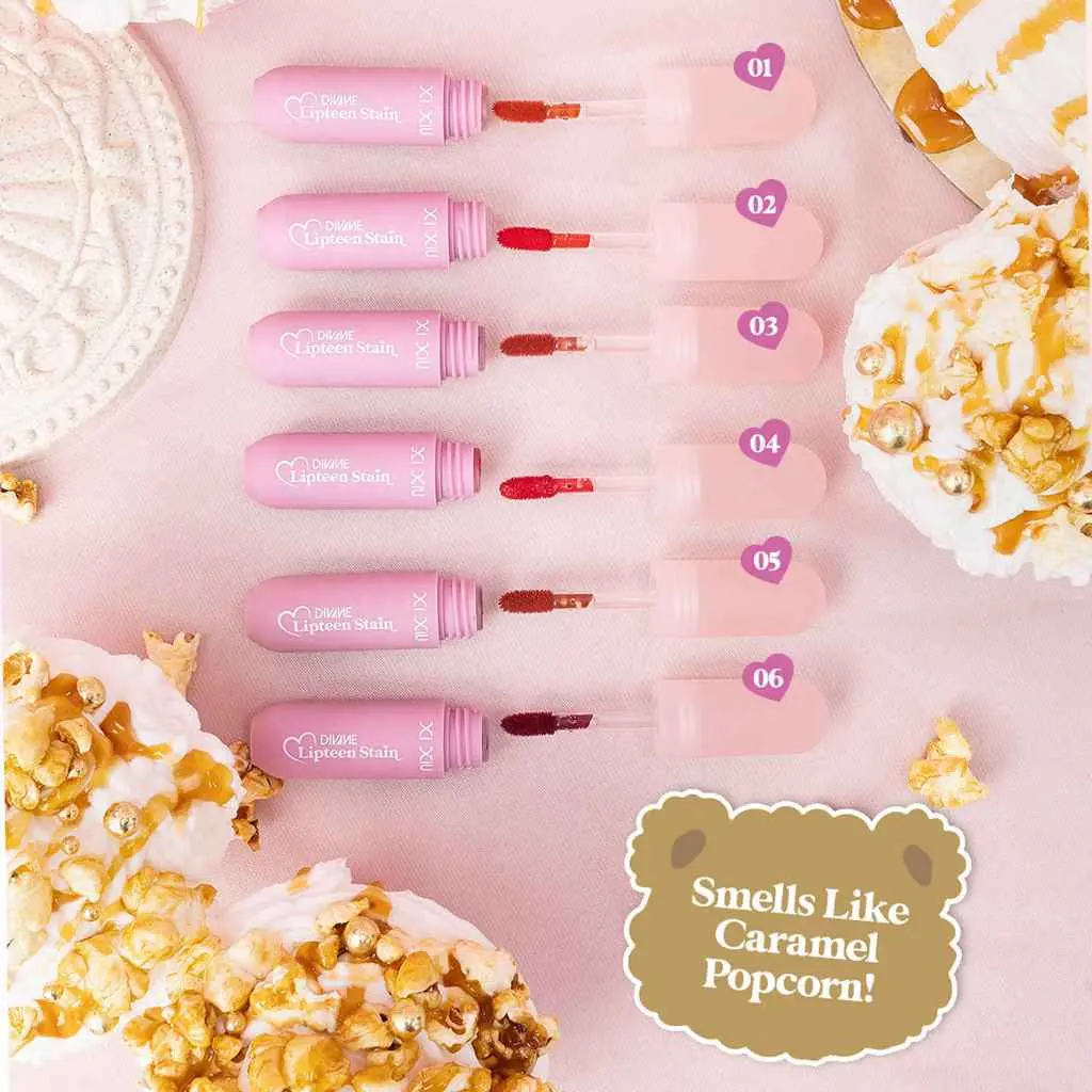 Xi Xiu Divine Lipteen Stain - Lip Tint Stain Tahan Lama Liptint Waterproof Lip Gloss Pelembab Bibir liptint xi xiu Lipstick Lipstik