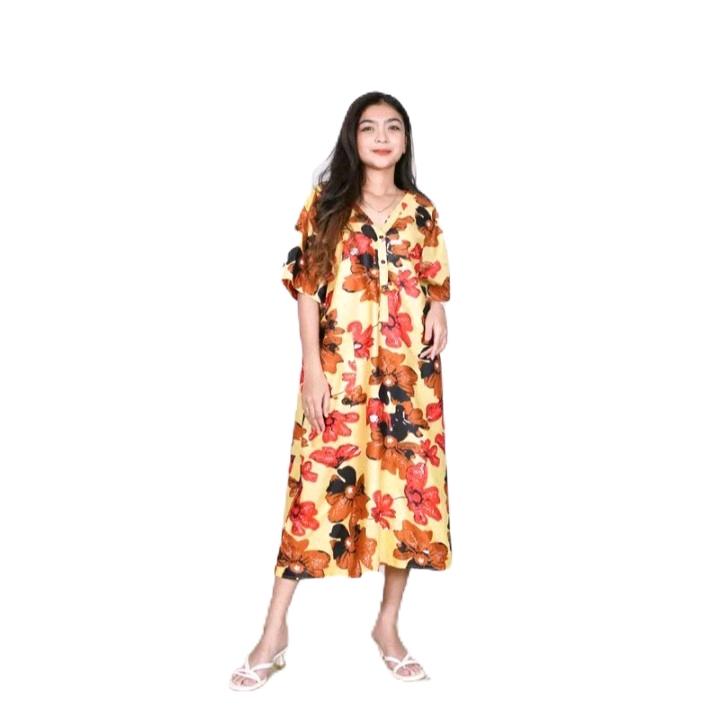 Daster jumbo ld 130 Rayon premium lembut dan adem motif terbaru 4