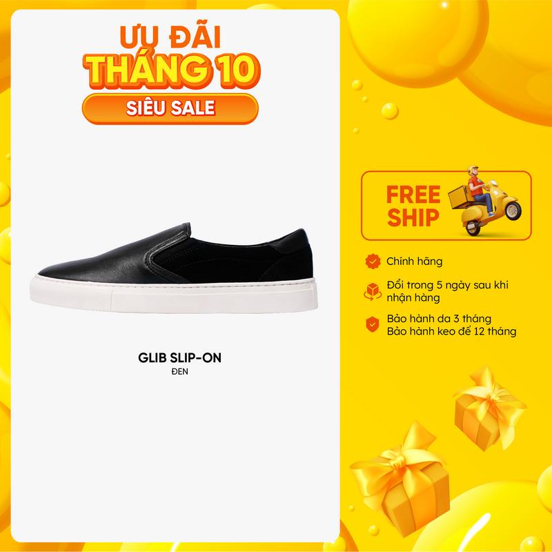 Bentoni Giày Lười Nam GLIB SLIP-ON Da Bò Thật Cao Cấp, Màu Đen, Mềm Mại, Giữ Phom Trẻ Trung, Lịch Lãm, Đế Cao Su Êm Ái, Chống Trơn, Bền Đẹp, Phù Hợp Đi Làm, Đi Chơi