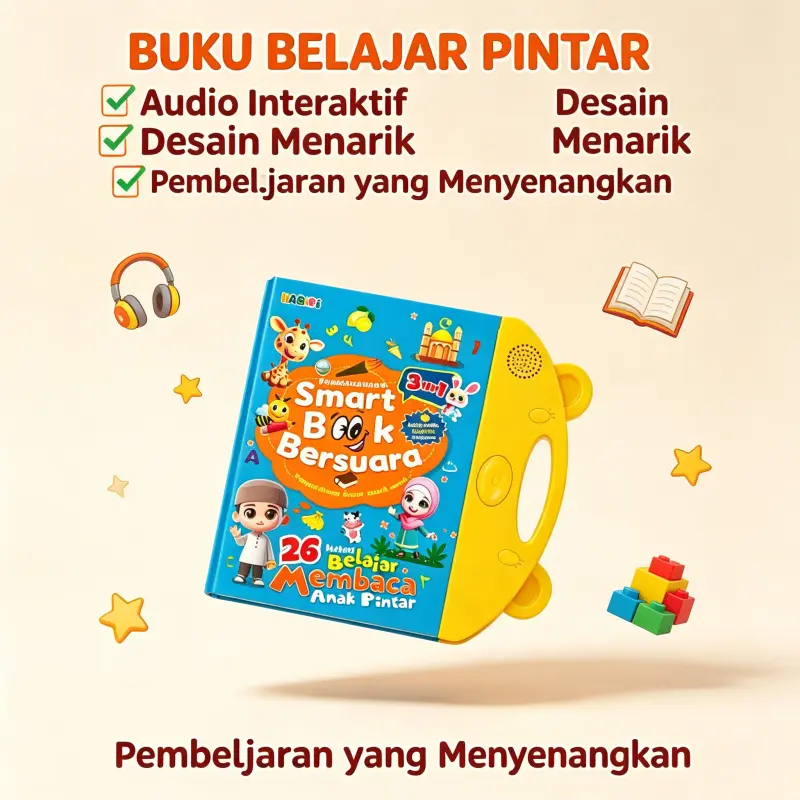 Mainan Anak Keponakan Hadiah Wisuda Huruf Angka Warna Bentuk Hewan Speaker Stereo Aman untuk Anak Buku Multibahasa Bilingual Indonesia Inggris Kado untuk Keponakan Cocok Sebagai Hadiah Ulang Tahun atau Wisuda Mainan Pilihan Terbaik untuk Tumbuh (COD)