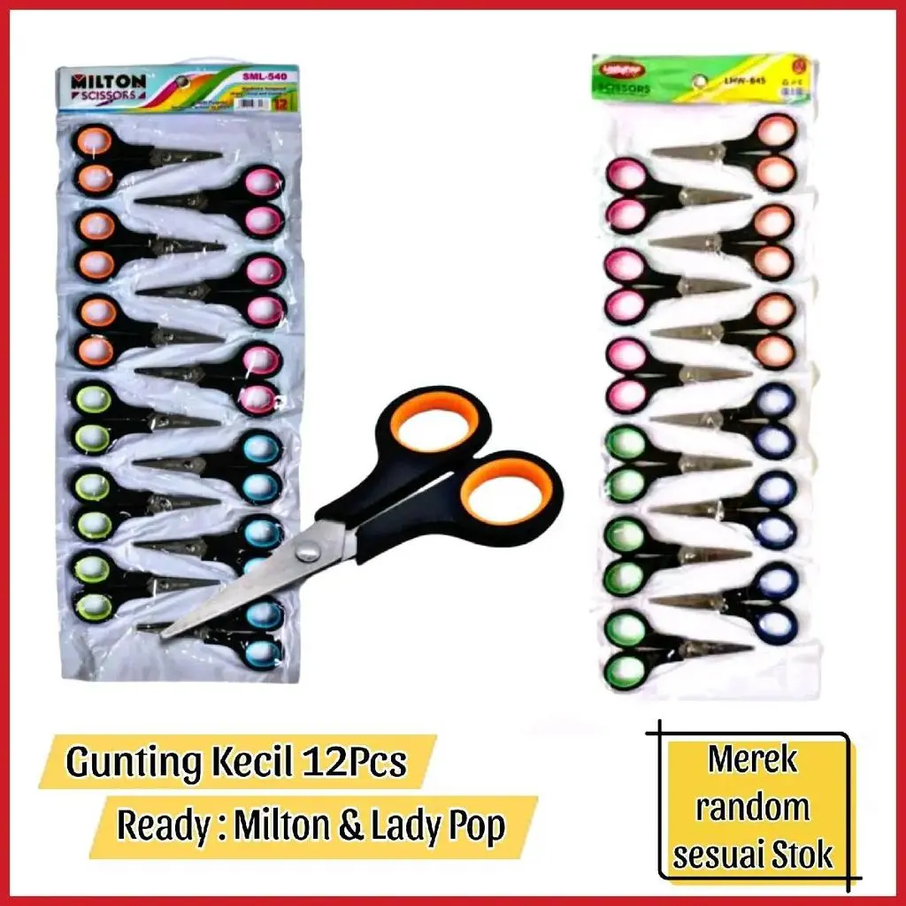 COD 12 PCS GUNTING MURAH PENDEK STAINLESS STEEL GROSIR