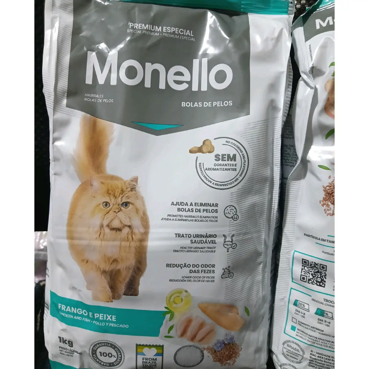MONELLO CAT FOOD HAIRBALL 1kg , 7kg , 15kg