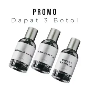 [ BELI 1 DAPAT 3 ] PARFUM PRIA WANITA AROMA-VANILLA CAKE-VANILLA ICE-SWEET VANILLA PARFUM 35ML WANGI TAHAN LAMA