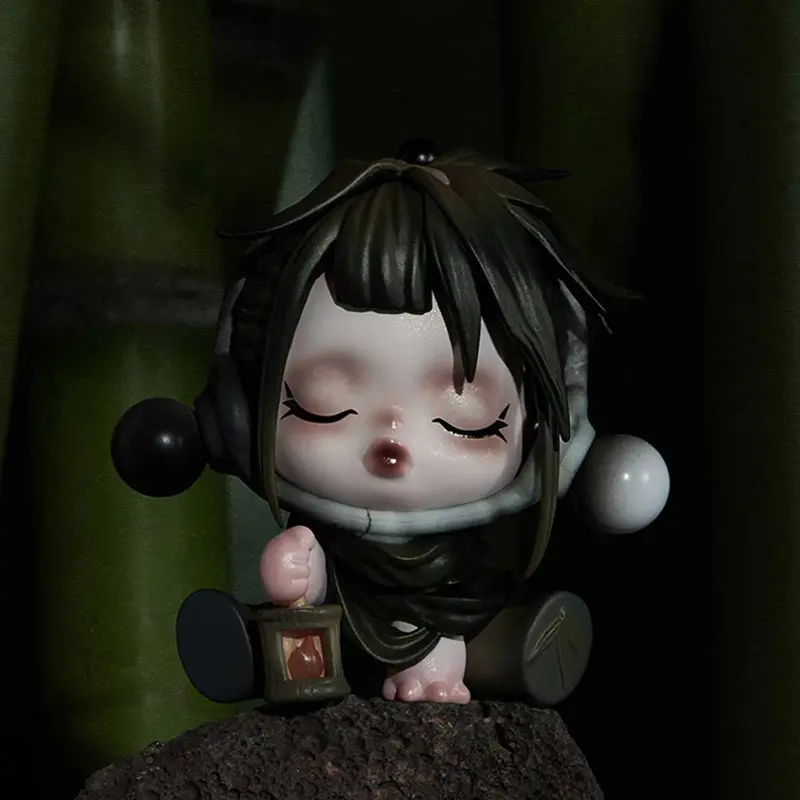 Ink Plum Blossom Đồ Chơi Mô Hình Chủ Đề Hoa Mực, Skullpanda 1