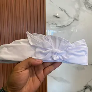 Udeng putih rimpit polos anak"dan dewasa