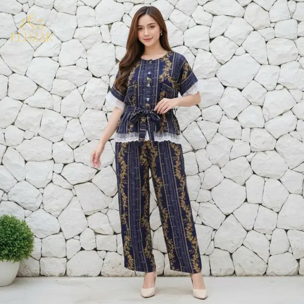 Eldzar - Zoya Setelan Wanita One Set Renda Cantik | Piyama Wanita Premium Korean Style  Setelan Rumahan Adem, Cantik & Nyaman Dipakai Seharian