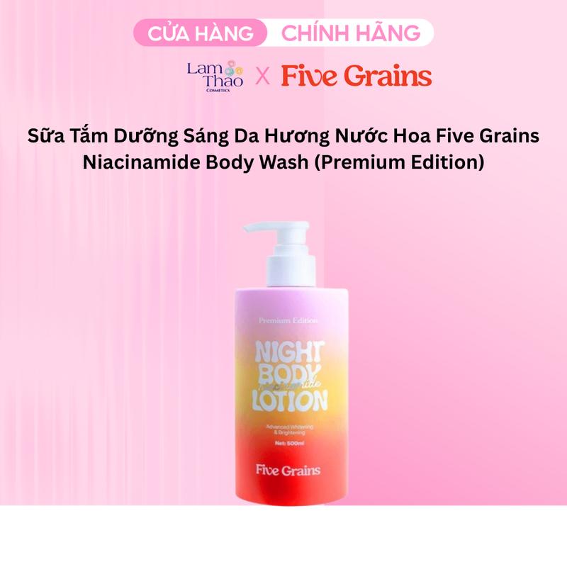 Sữa Dưỡng Thể Sáng Da Cấp Ẩm Ban Đêm Five Grains Niacinamide Night Body Lotion