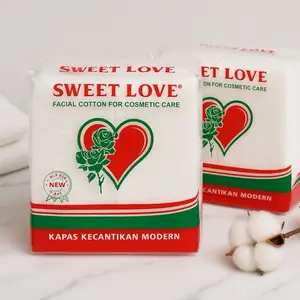 [1 LUSIN 12 PCS] Kapas Kecantikan Makeup Wajah Sweet Love Lusinan Harga Grosir