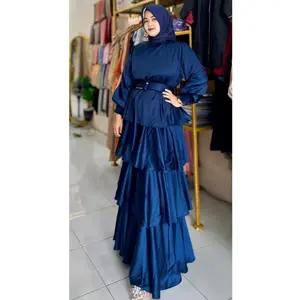 Gamis Tingkat Polos by Audiba 0-13
