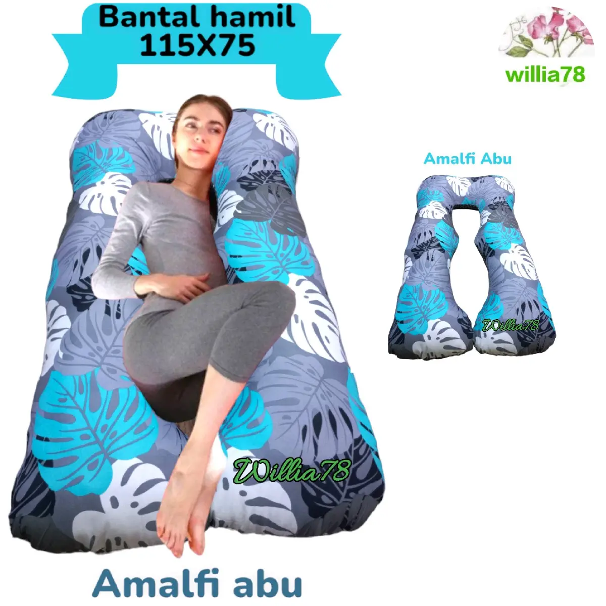 BANTAL IBU HAMIL UKURAN 115 x 75 cm. Katun