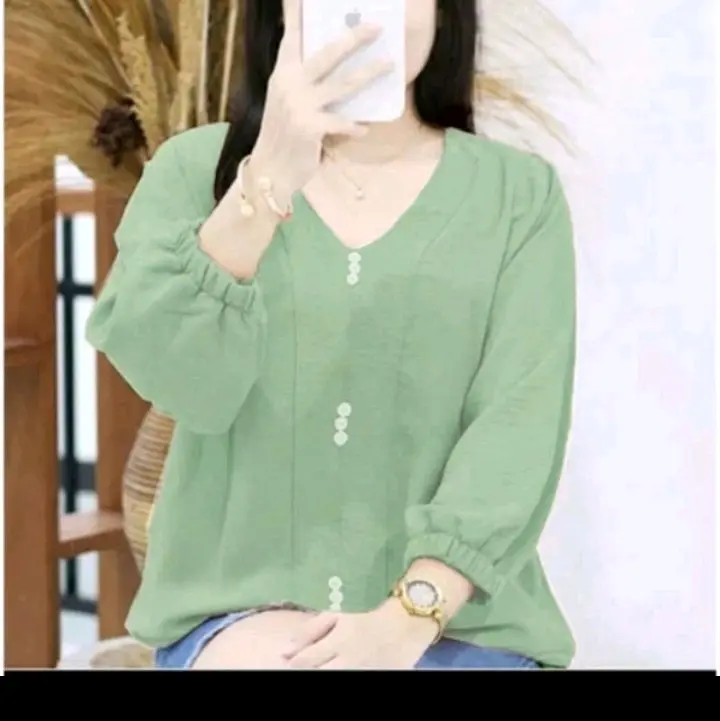 Justic blouse crinkle airflow//kancing variasi 1
