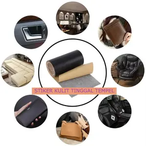40x40cm Solasi Kulit Stiker Lakban Tambal Jok Motor Mobil SObek Berlubang Sofa Tas Lem Kuat Dompet Tas