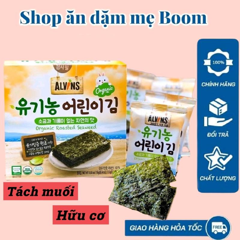 Rong biển tách muối hữu cơ alvins Lá Rong Biển