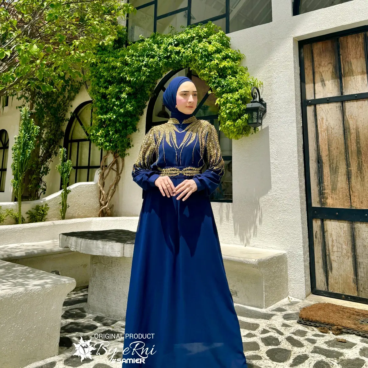 Abaya Gamis Mahreen Spesial Bordir Emas Set inner Gamis Belt Dan Pasmina Muslim Payet Dress Wanita Mewah Pesta abaya Lebaran Maxi Ceruti Gamis Raya Dress
