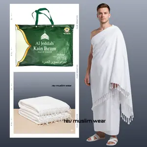 Kain Ihram Al-Jeddah Bahan Katun Perlengkapan Haji & Umroh