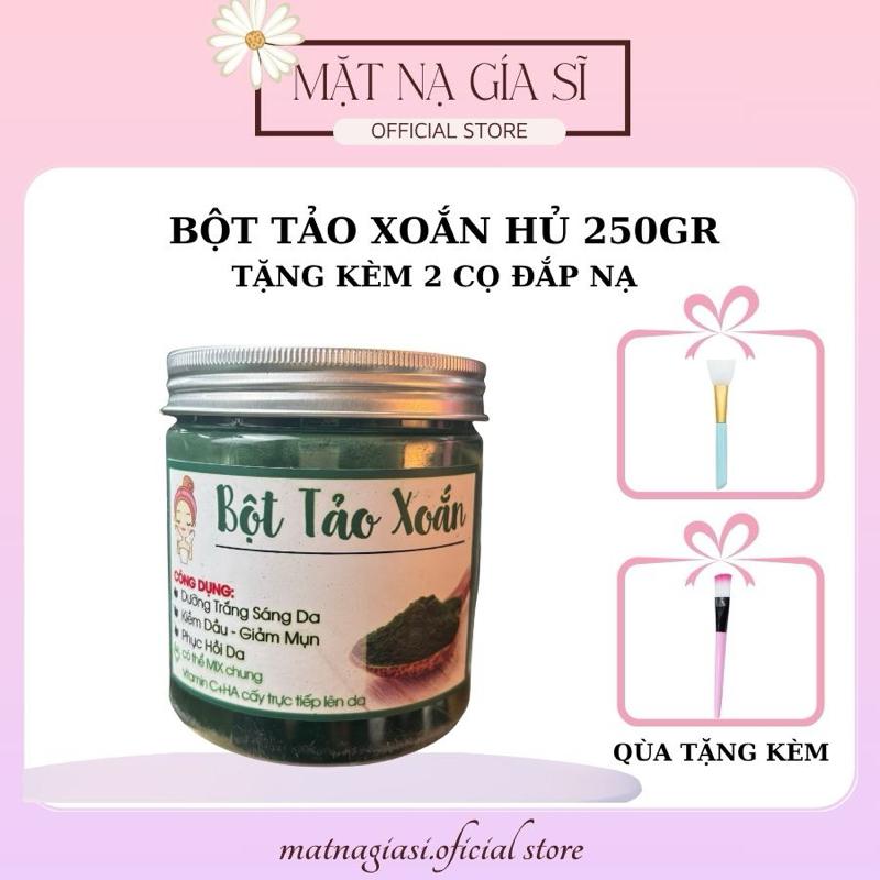 Tặng Kèm 2 Cọ Hủ 250gr Bột Nạ Tảo Xoắn Dưỡng Sáng Ngừa Lão Hoá Da.