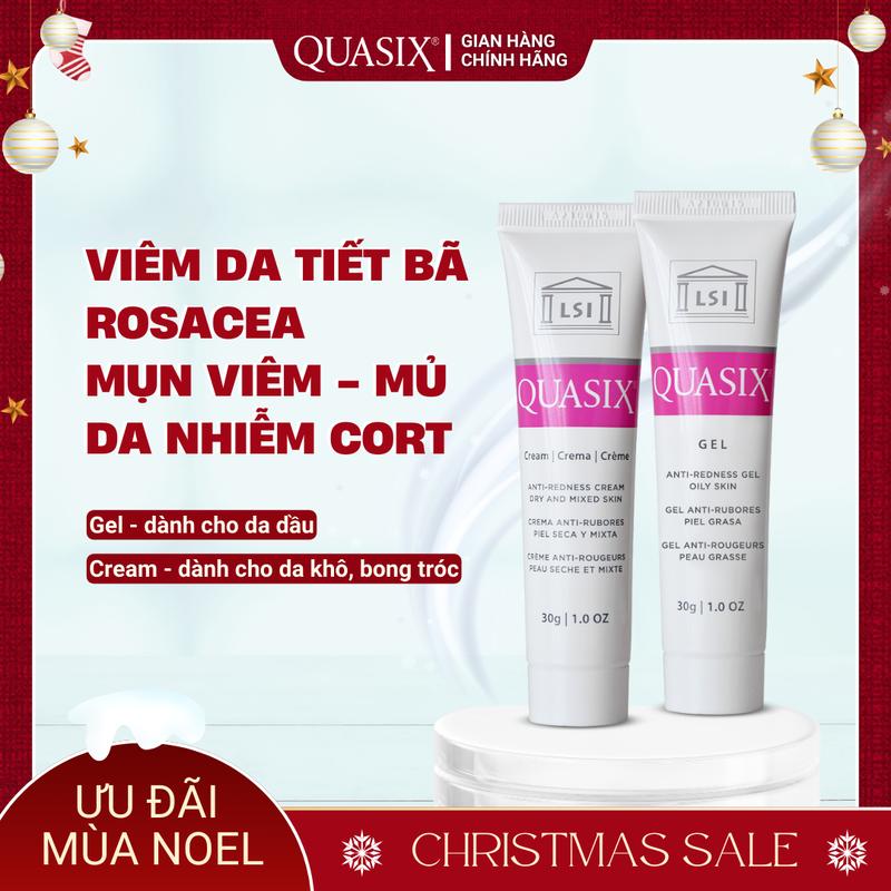 GEL CCREAM QUASIX Kem Bôi Viêm Da Tiết Bã Rosacea Hỗ Trợ Cải Thiện Da Dầu Nhạy Cảm Mẩn Đỏ Bong Tróc - 30g