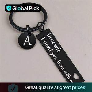 Drive Safe Keychain, 1 Count Letter Pattern Keychain, Gifts for Boyfriend on Birthday, Outdoor Accessories, Heartfelt Keychain