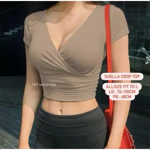 F&Y - Shella Sexy Crop Top Korean Style - Baju Wanita Fashion Korea (8005) Atasan