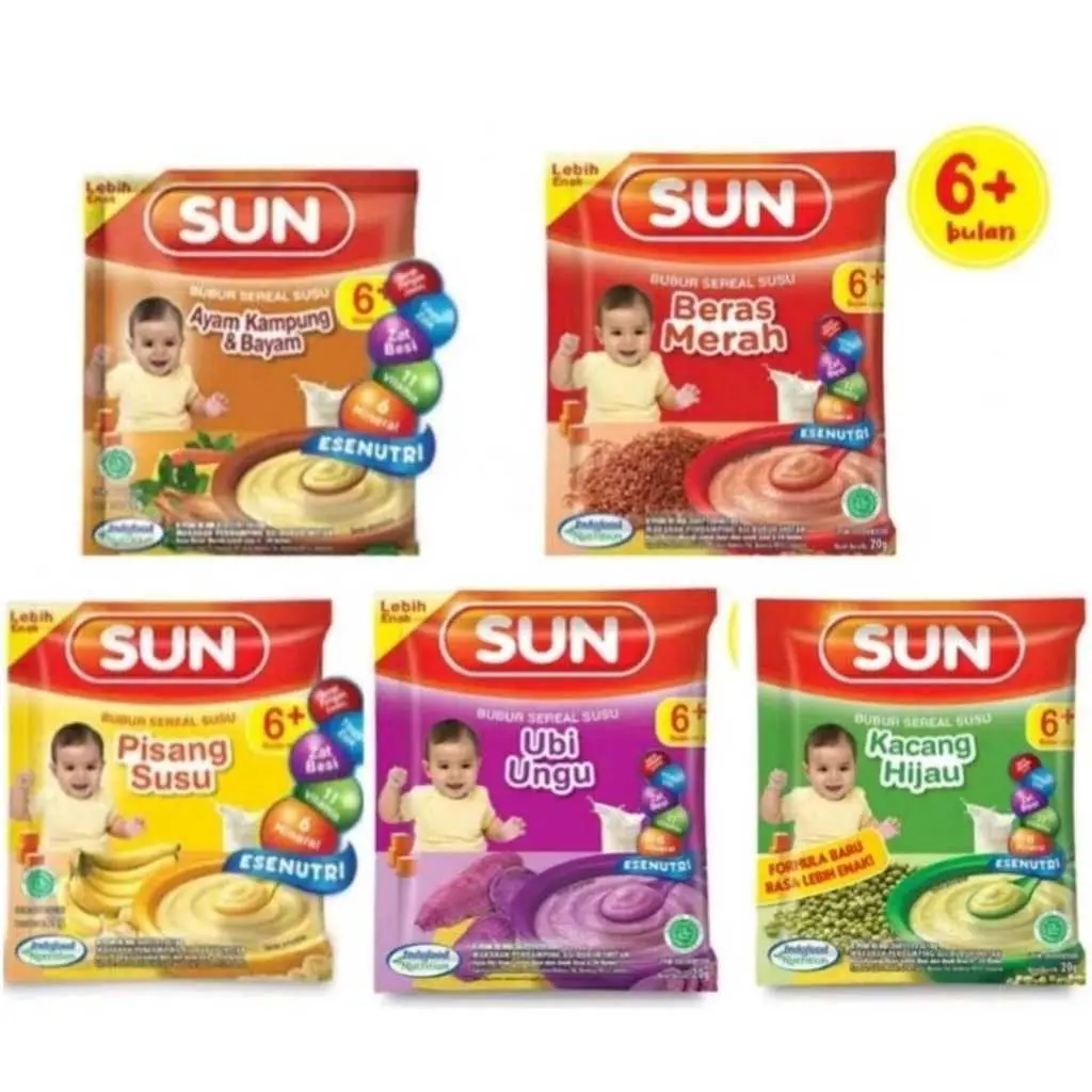 ISI 5 SACHET -  Sun Bubur Bayi 6 Bulan + kemasan sachet 20 gram