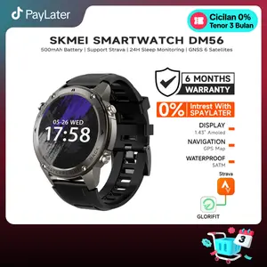 SKMEI DM56 Smartwatch GPS Map  |  1.43 Amoled  |  5ATM Waterproof  |  Compass  |  Altitude Air Pressure Jam Tangan Pria Sports Watch | Mendukung Strava