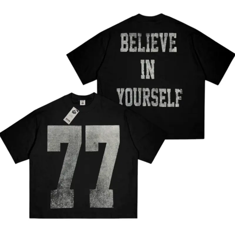 Boxy Fit Crop T-shirt Oversize Pria Dewasa Woopie Project Hitam Stripe Katun 20s 200gsm Lembut | Atasan Kaos Skena Oblong Santai Motif Keren Baju Distro Cowok Lengan Pendek 6