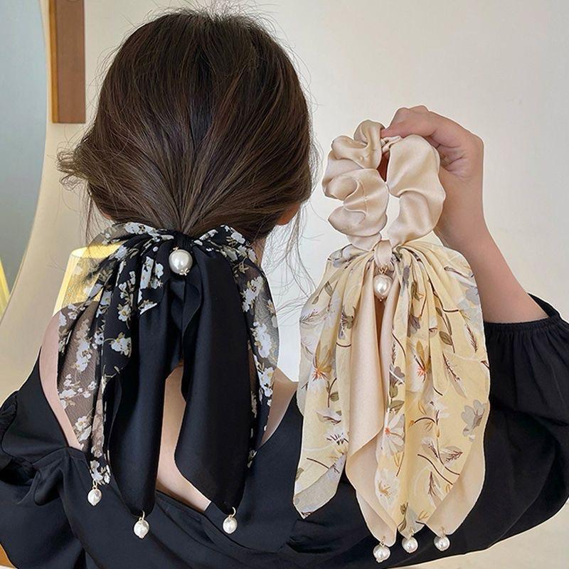 Ribbon Rubber Bands Getah Rambut Scarf Ribbon Hair Ties Ikat - TikTok ...